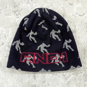 Navy blue & gray basketball AND1 Youth beanie hat